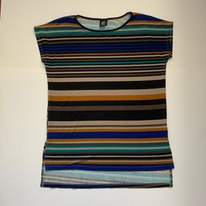 Stripped t-shirt dress casual